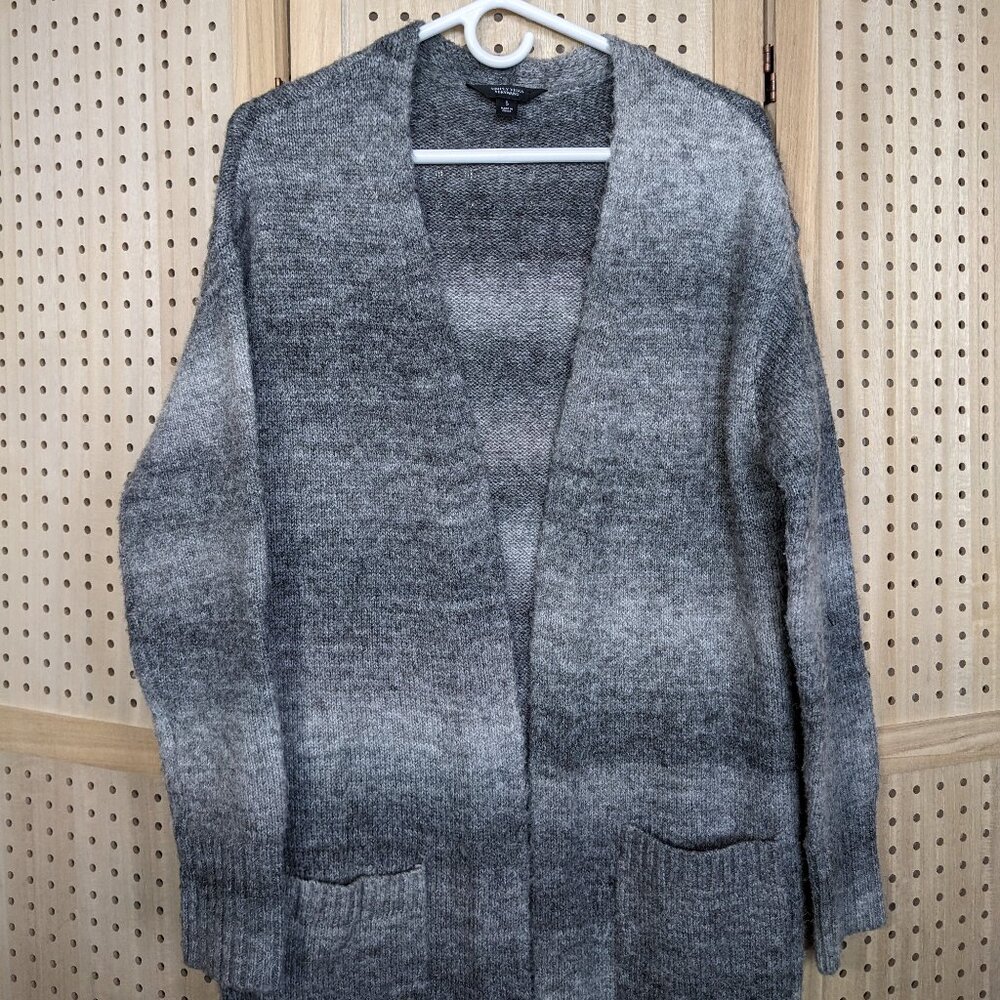 Vera Wang LONG cozy gray women's sweater with pockets, long sleeves